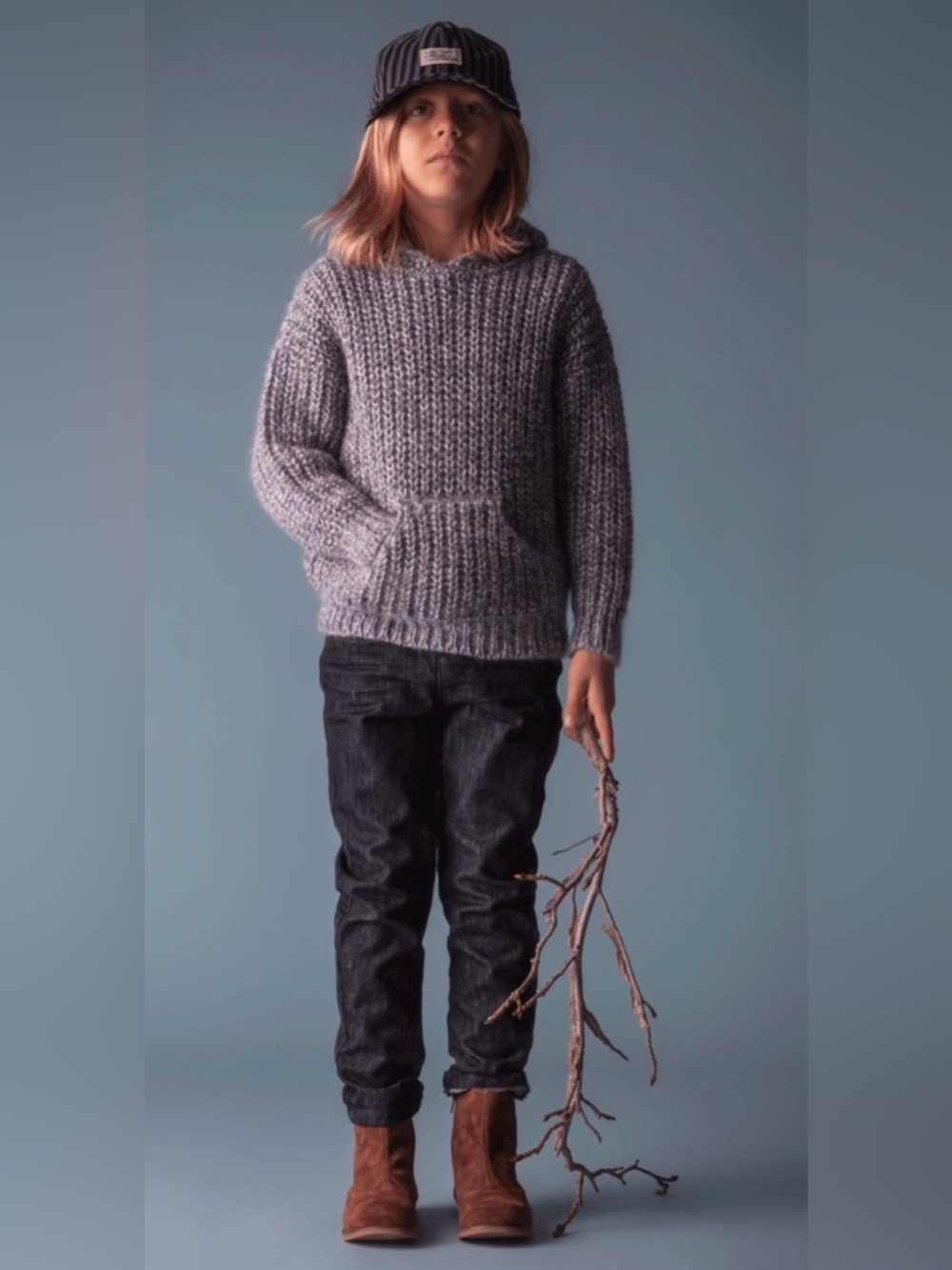 Tocoto Vintage Boys Denim Pants in Dark Wash